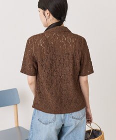 AMERICAN HOLIC 半袖襟付きレースカーディガン