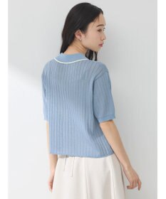 earth music&ecology ラインポロニットカーディガン