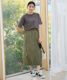 ANY L 【ウエストゴム】撥水ナイロンベイカースカート