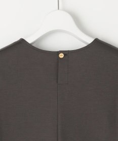 自由区 【洗える・XSサイズあり】シアーコンビパフスリーブ カットソー