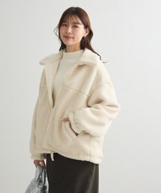 Green Parks リバーシブルコンビボアブルゾン