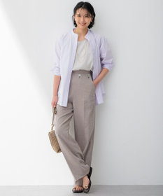 23区 L 【セットアップ対応】リネン ミックスツイード   マリン パンツ
