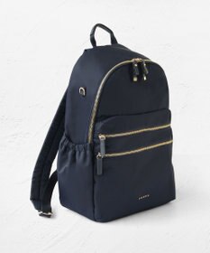 TOCCA リュックサック Lサイズ ネイビー撥水ナイロン×本革 A4収納可 TOCCA リュックサック Lサイズ ネイビー撥水ナイロン×本革 A4