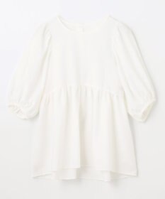 ANY 【WEB限定/洗濯機可】サッカーギャザーペプラムブラウス