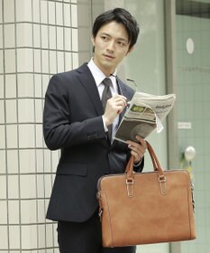 UNBILLION Otias アンティーク仕上げ合皮ブリーフバッグ