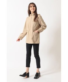 DAKS フーデッドライトタフタブルゾン