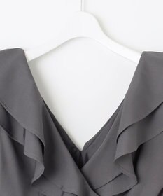 Feroux フリルデザイン サロペット パンツ