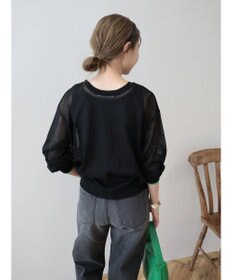 AMERICAN HOLIC バイカラーシアーニットカーディガン