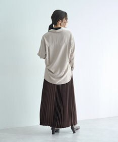 YECCA VECCA サテンプリーツスカート