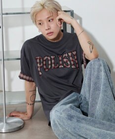 WEGO 【ユニセックス着用ITEM】チェックディテールロゴT（SS）