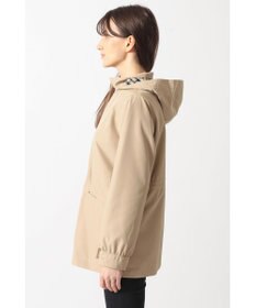 DAKS フーデッドライトタフタブルゾン