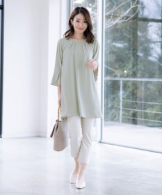 Tiaclasse L 【洗える】花びらスリーブチュニック