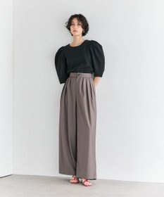 #Newans 【洗濯機可/しわになりにくい】ベリーワイドパンツ