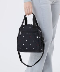 LeSportsac N/S MINI SATCHEL/レッド/ホワイトハートEMB