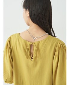 earth music&ecology コットンボイルパフスリーブワンピース