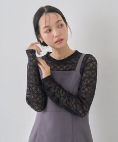 earth music&ecology フラワーレースプルオーバー