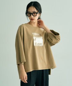 YECCA VECCA ヴィンテージ風箔プリントロゴTee