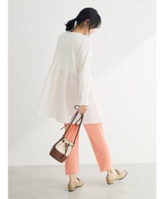 Green Parks リブドッキングカットソーボリュームチュニック