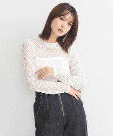 earth music&ecology フラワーレースプルオーバー