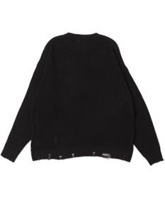 WEGO グラフィックダメージニットプルオーバー