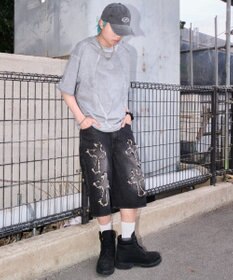 WEGO スーパーバギーフリンジデニムショーツ