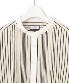 J.PRESS YORK STREET 【WOMEN】コットンタイプライター バンドカラーブラウス