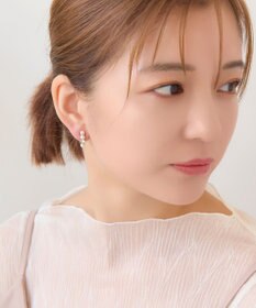 Phoebe 〈シリーズ累計販売15000点突破！〉〈痛くないシリーズ〉ノーブルパールシャインエアリーイヤリング シルバー