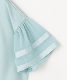 ANY SIS ゆるVネックチュールフリル袖 プルオーバー