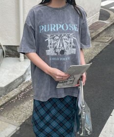 WEGO 【綿100%】ヴィンテージウォッシュグラフィックTシャツ