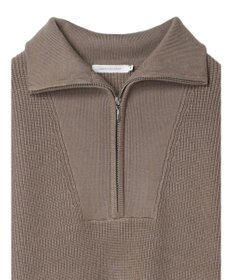 AMERICAN HOLIC バイパチハーフＺＩＰ片畦ニットプルオーバー　