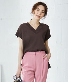 ICB 【洗える】 ガスコットンハイゲージ Vネックニット