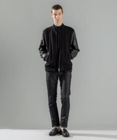 JOSEPH HOMME ライトタックブロックレザー　ブロッキングブルゾン