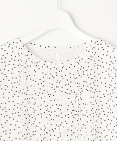 自由区 L 【洗える】ロイヤルシフォンドット柄 ブラウス