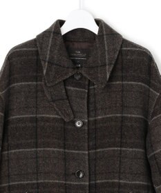 23区 【先行予約】MANTECOPureリバーチェック ステンカラー ロングコート