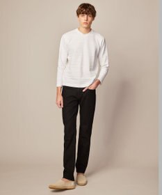 JOSEPH ABBOUD 【キングサイズ・オーガニックコットン使用】リンクスボーダー Tシャツ