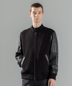 JOSEPH HOMME ライトタックブロックレザー　ブロッキングブルゾン