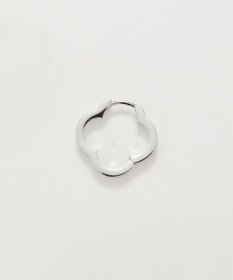 Phoebe 【金属アレルギー対応】フラワーワンタッチフープピアス　シルバー/サージカルステンレス（片耳）