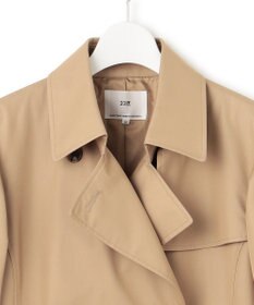 23区 コットンポリエステルギャバジン ロング トレンチコート