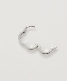 Phoebe 【金属アレルギー対応】フラワーワンタッチフープピアス　シルバー/サージカルステンレス（片耳）