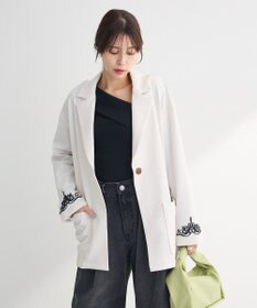 Green Parks ・ＥＬＥＮＣＡＲＥ　ＤＵＥ　袖コード刺繍ジャケッ