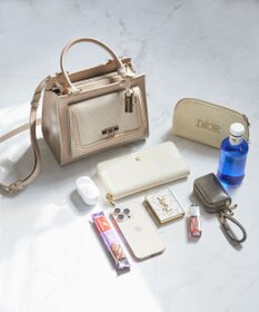 style code 【MERCURYDUO/マーキュリーデュオ】メタリッククラック調型押し フラップハンドバッグ