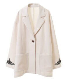 Green Parks ・ＥＬＥＮＣＡＲＥ　ＤＵＥ　袖コード刺繍ジャケッ