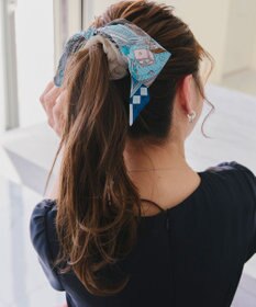 Tiaclasse 【2type】スカーフ柄シュシュ