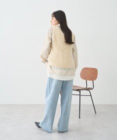 earth music&ecology ポンポンヤーンベスト