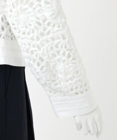 23区 【GOLD LABEL】オーガンジーテープエンブロイダリー ブラウス