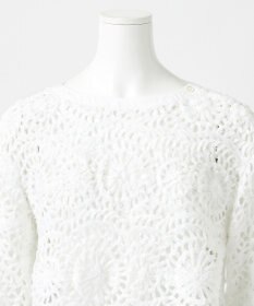 23区 【GOLD LABEL】オーガンジーテープエンブロイダリー ブラウス