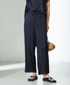 ICB 【洗える】 ハイカウントPeブロード プリーツパンツ