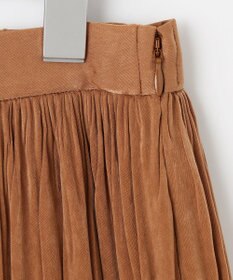 J.PRESS LADIES L 【洗える】マロンサテン ランダムプリーツ スカート