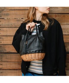 UNBILLION perche 牛革×ヤナギ底2wayトートバッグ