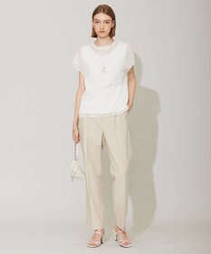 ICB L 【接触冷感・速乾・洗える】T.R.Liプレーンウィーブ ストレートパンツ